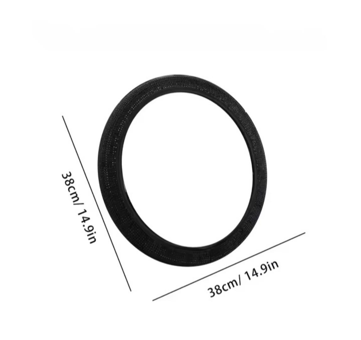 Car steering wheel cover Non-Slip Universal Steering Wheel Cover With Free Elastic Ice Silk Fashionable Car Steering Wheel Cover Accessory.