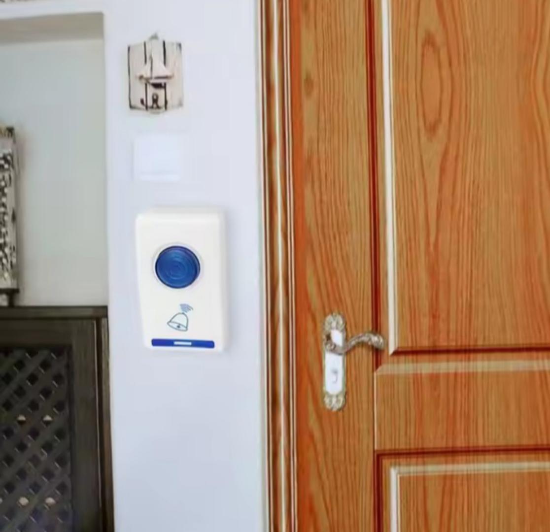 LED wireless smart doorbell LED Wireless Smart Doorbell Volume Adjustable Home Door Bell Remote Control Battery Powered Security Portable 36 Tune Songs.