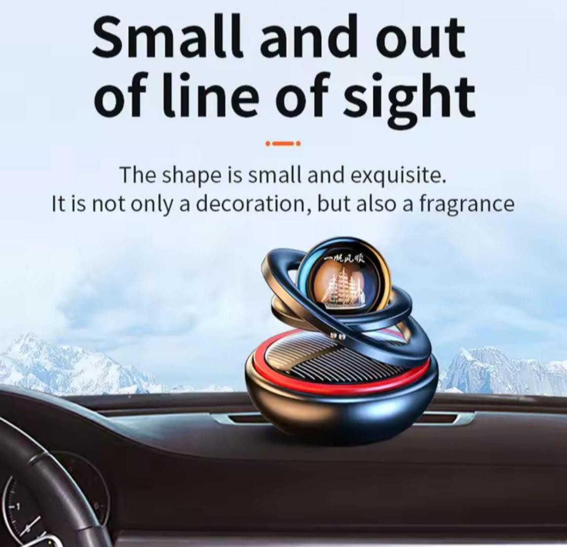 Solar car rotaiting air freshner Mosquito repellent, refreshing, sterilization, fresh air, in addition to odor, aroma, decoration