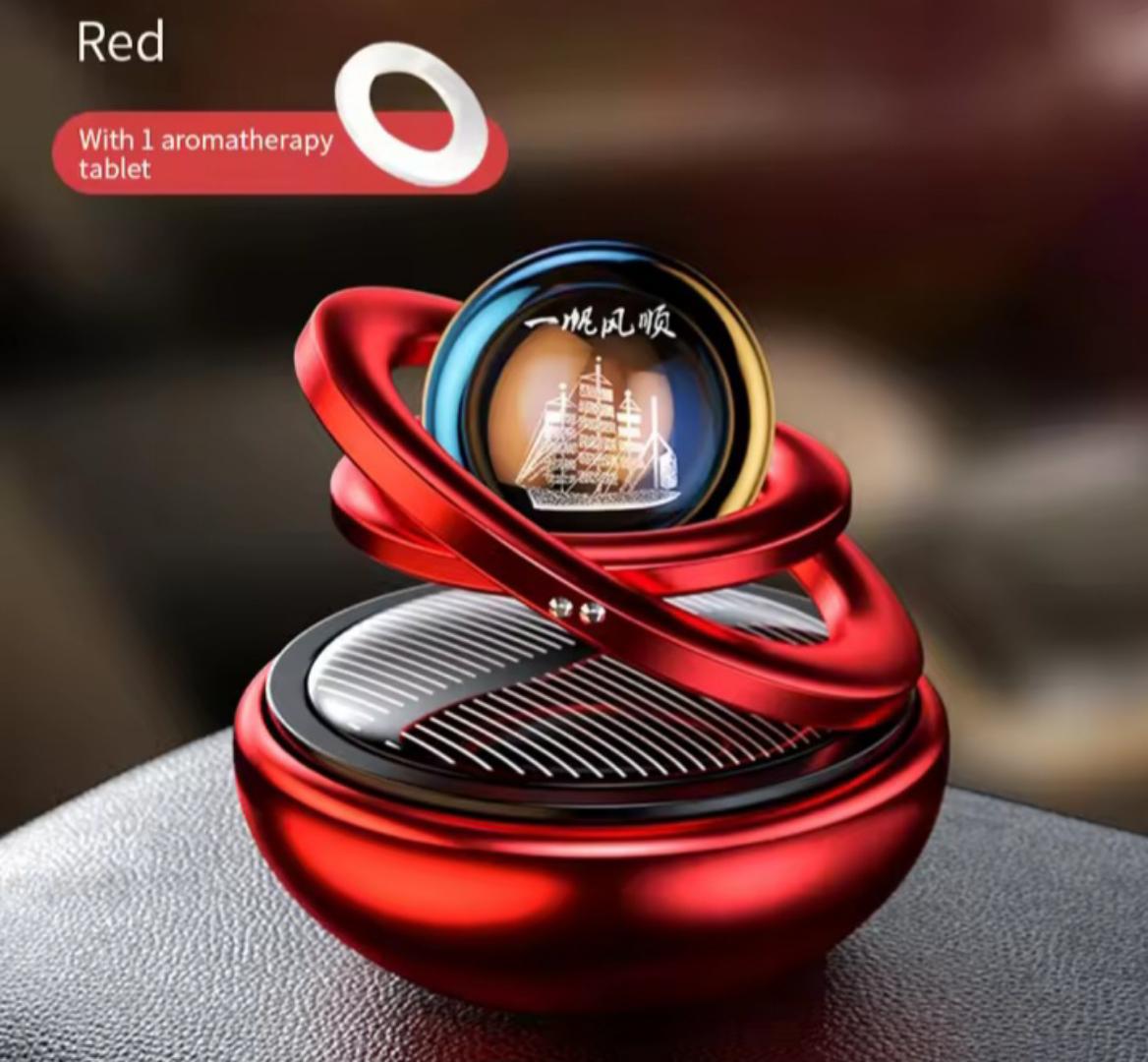 Solar car rotaiting air freshner Mosquito repellent, refreshing, sterilization, fresh air, in addition to odor, aroma, decoration