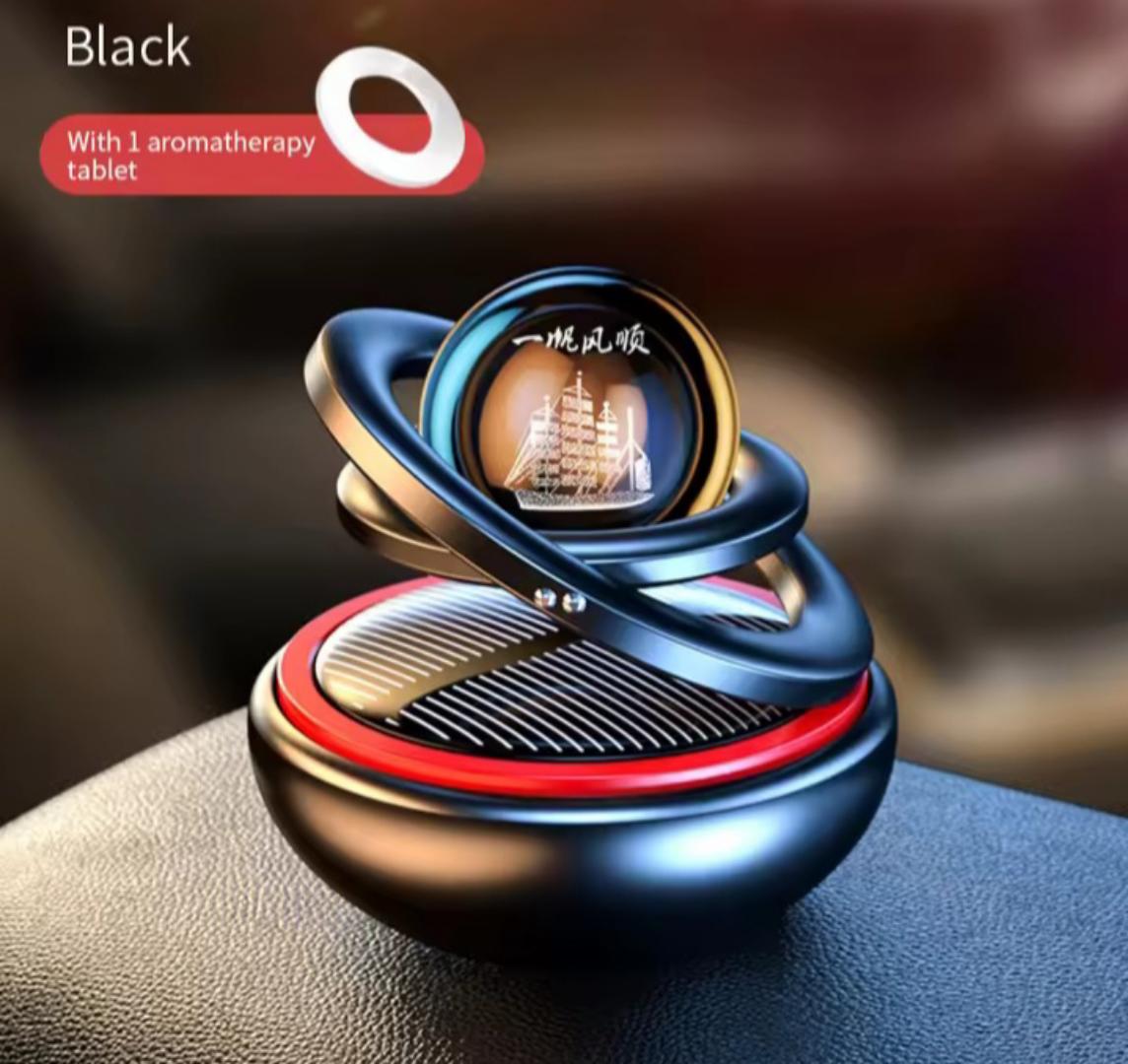 Solar car rotaiting air freshner Mosquito repellent, refreshing, sterilization, fresh air, in addition to odor, aroma, decoration