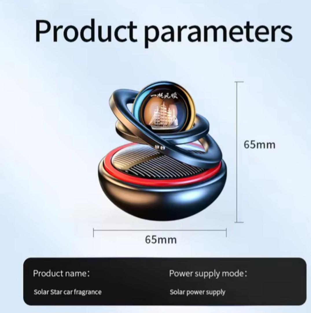 Solar car rotaiting air freshner Mosquito repellent, refreshing, sterilization, fresh air, in addition to odor, aroma, decoration