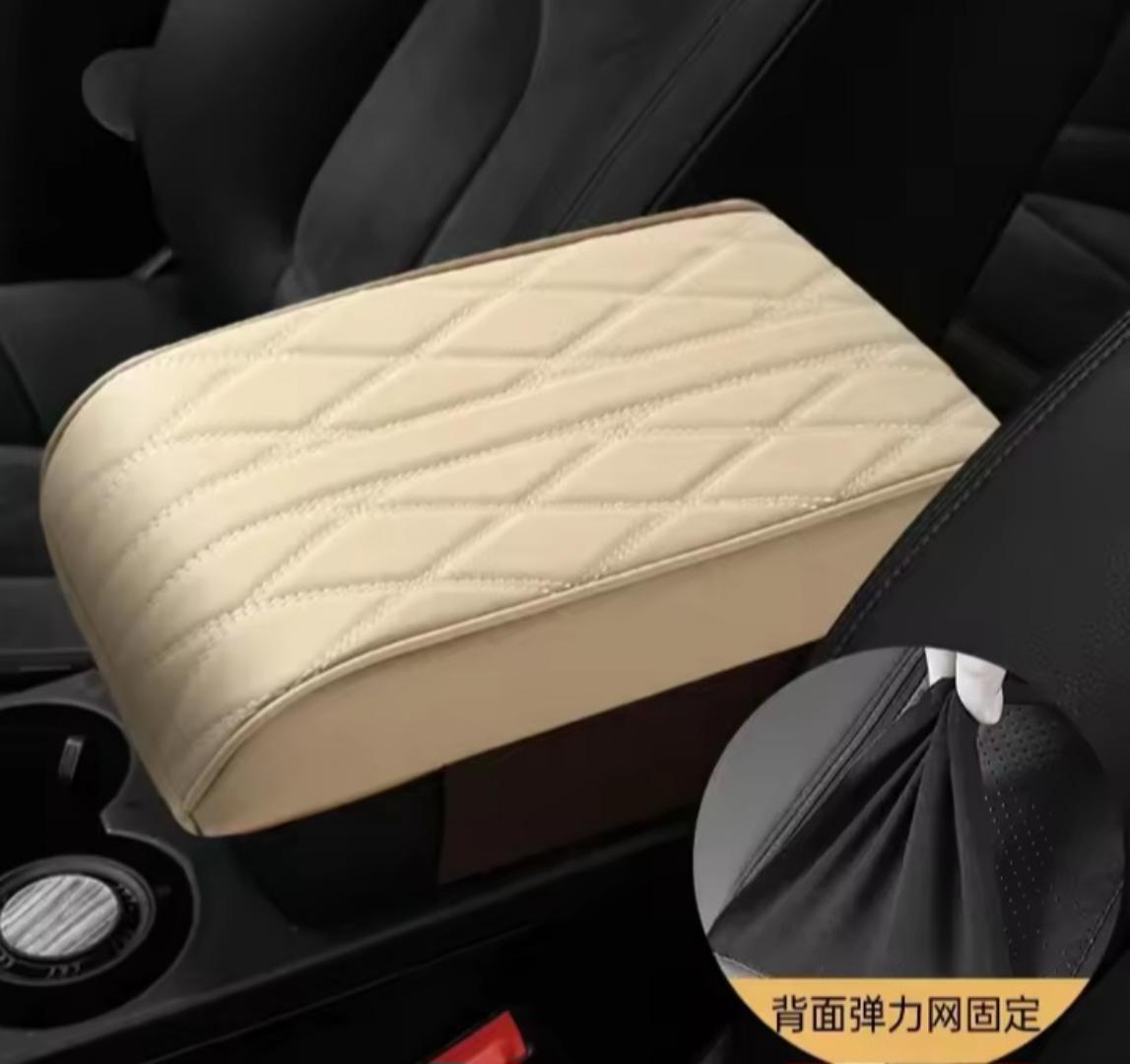 Car arm rest box pad or mat Leather Car Armrest Mat Center Console Arm Rest Protection Cushion Auto Armrests Storage Box Cover Pad