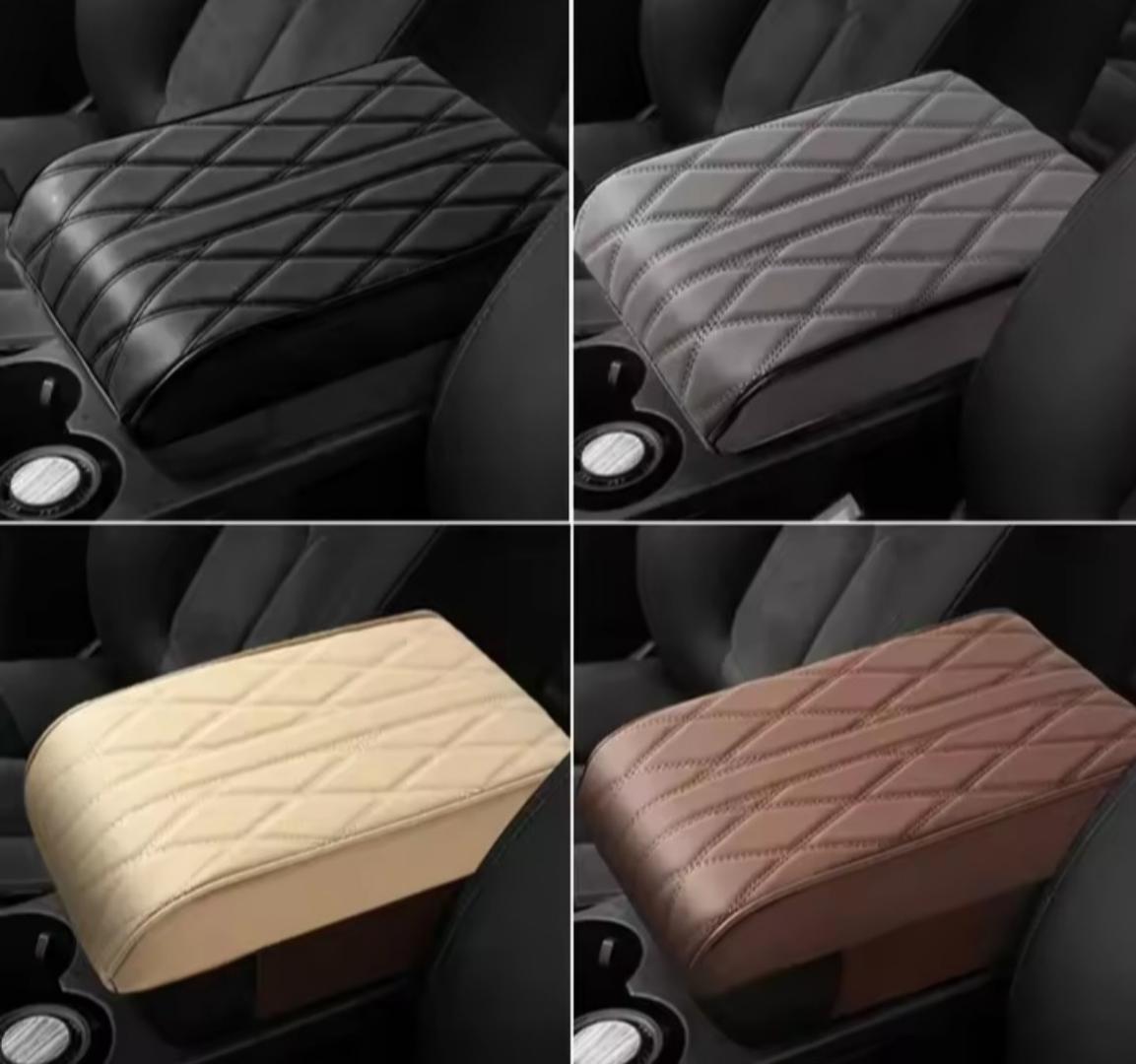 Car arm rest box pad or mat Leather Car Armrest Mat Center Console Arm Rest Protection Cushion Auto Armrests Storage Box Cover Pad