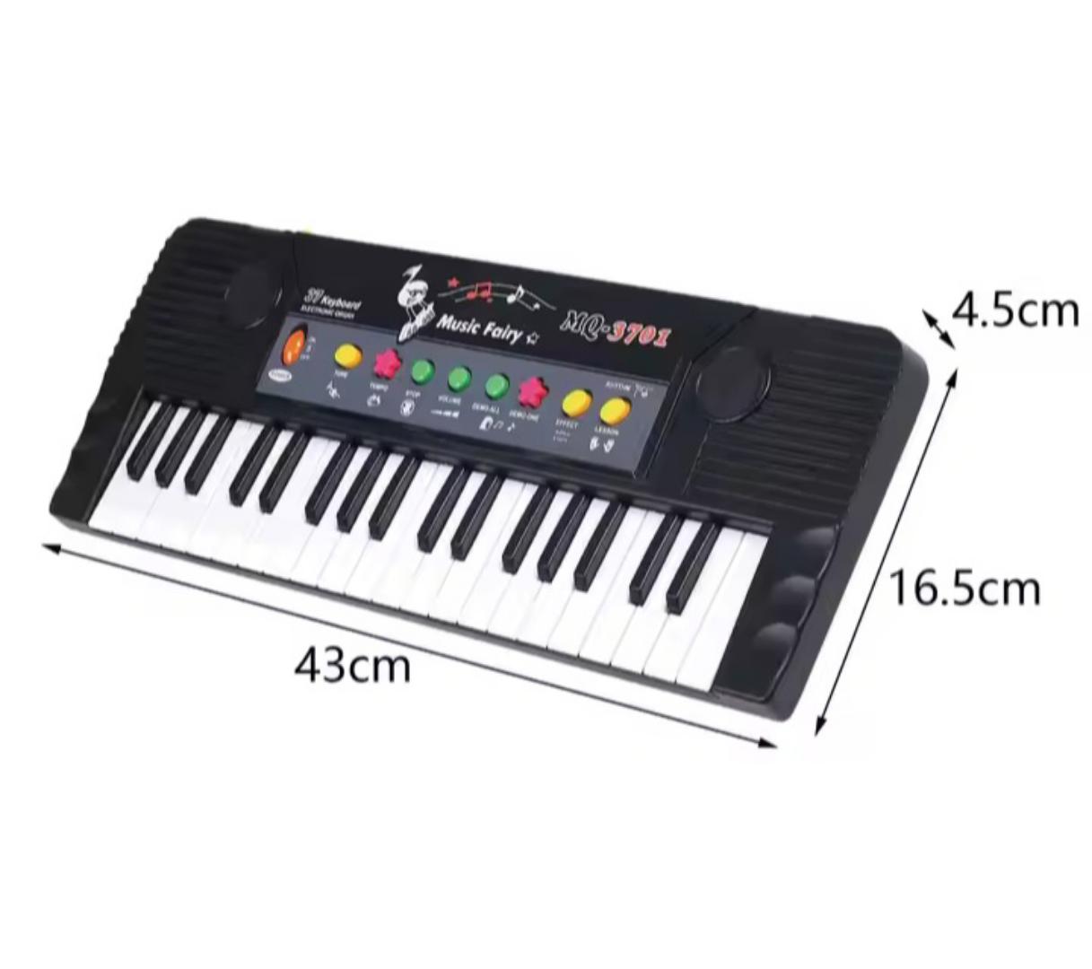 Electronic keyboard with microphone and charging cable 37 Key Electronic Keyboard Piano Musical Toy Record Microphone Mic.
