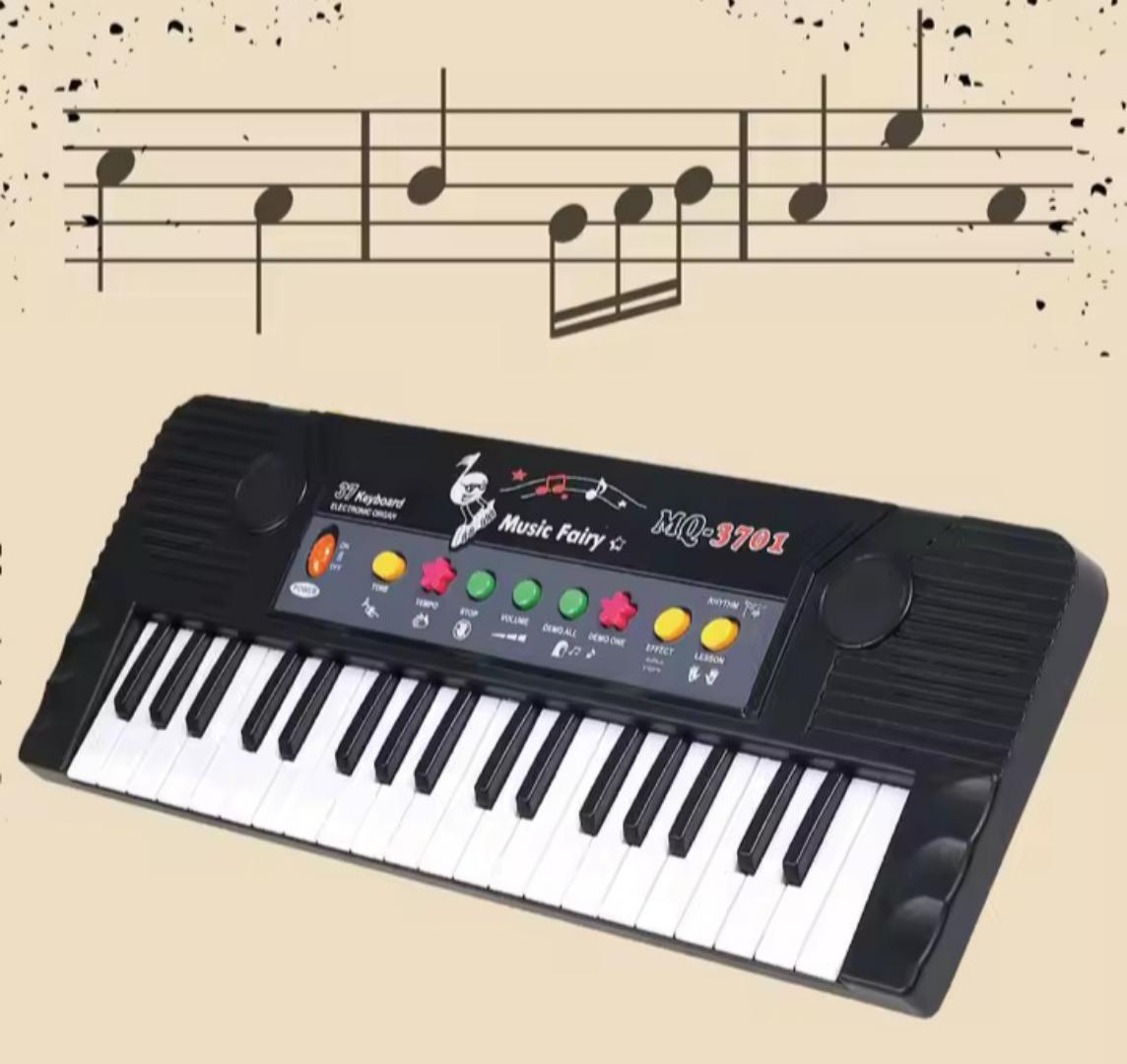 Electronic keyboard with microphone and charging cable 37 Key Electronic Keyboard Piano Musical Toy Record Microphone Mic.