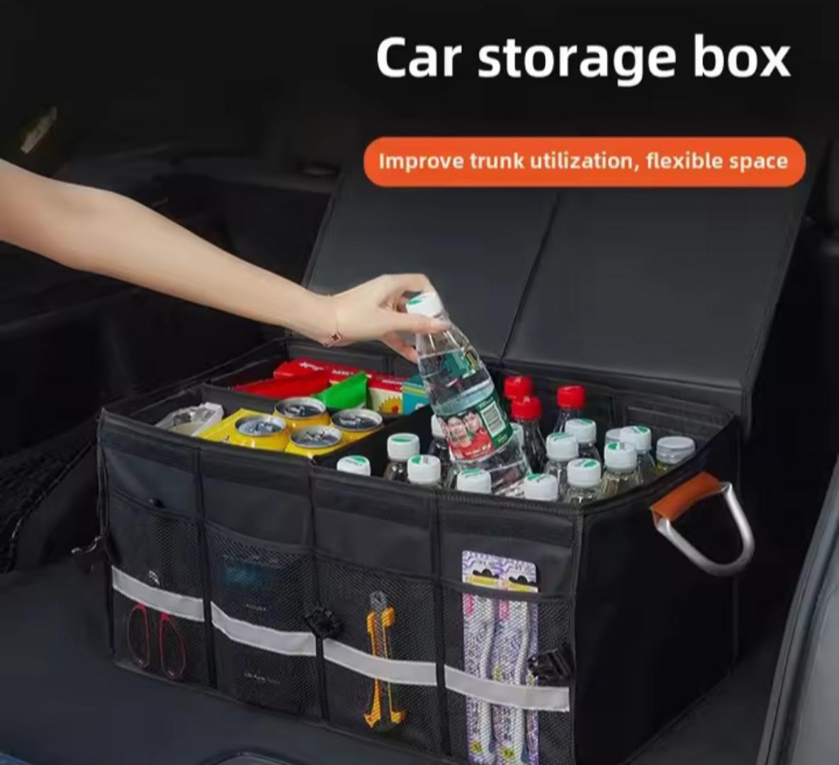 Car boot organizer, trunk storage box Trunk Organizer Collapsible Multi-Compartment Car Organizers Trunk Storage Box For Any Car SUV Truck Car Accessories For Outdoor