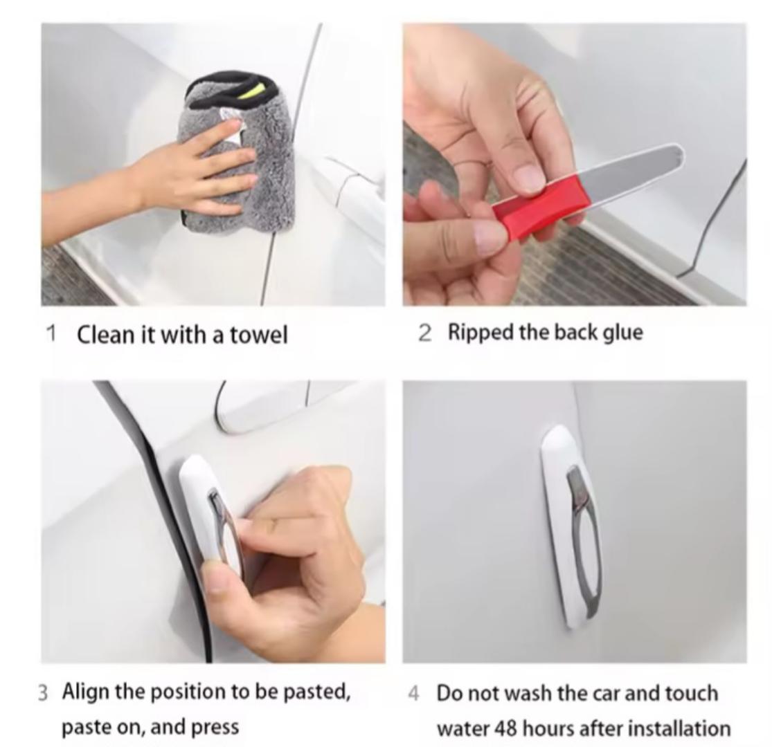 4Pcs Car Door Protector Guard Strip Scratch Protector Car Rubber Bumper Stickers Auto Door Edge Protection Car Decoration