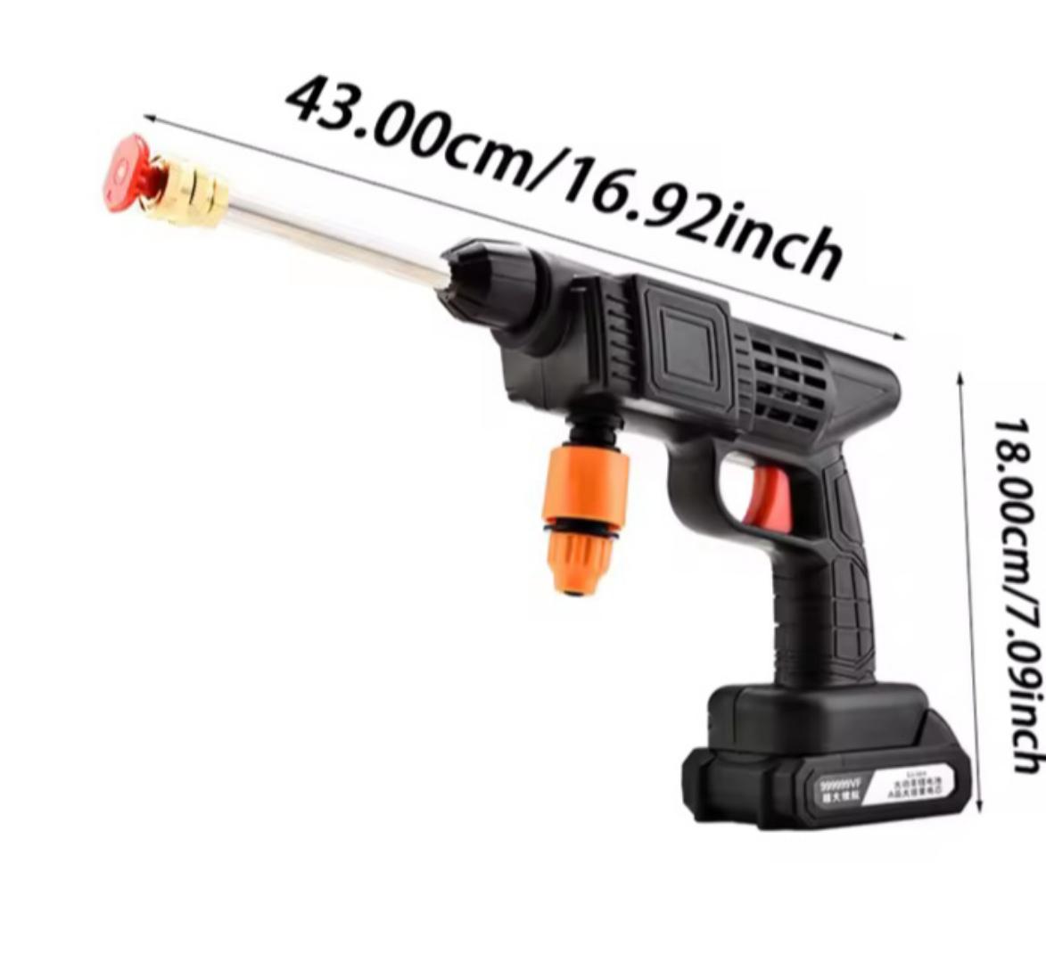 Wireless Car Wash Spray Gun Machine with Portable Lithium BatteryWireless High Pressure Car Wash Washer Gun Foam Generator Water Gun Spray Cleaner Car Washing Machine.