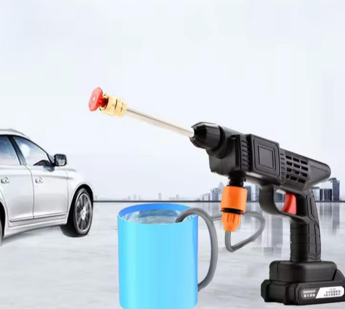 Wireless Car Wash Spray Gun Machine with Portable Lithium BatteryWireless High Pressure Car Wash Washer Gun Foam Generator Water Gun Spray Cleaner Car Washing Machine.