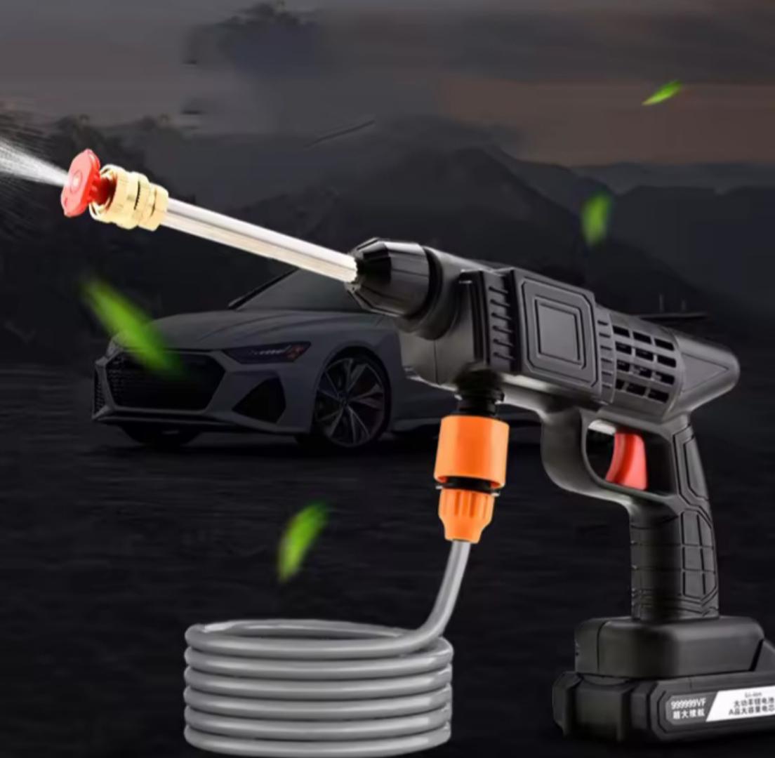 Wireless Car Wash Spray Gun Machine with Portable Lithium BatteryWireless High Pressure Car Wash Washer Gun Foam Generator Water Gun Spray Cleaner Car Washing Machine.