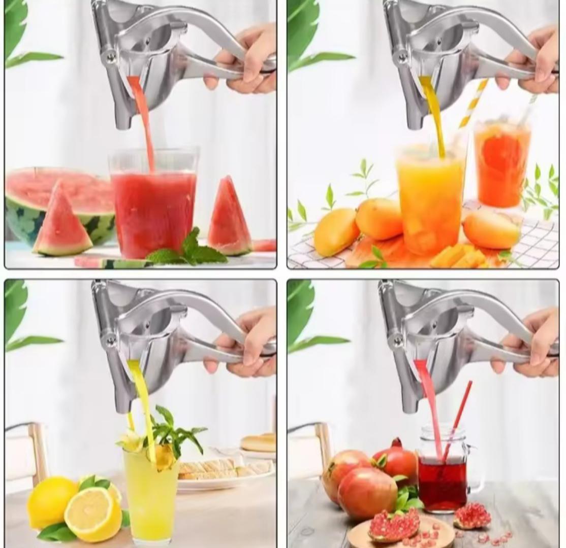 Aluminium manual juice squeezer, juicer Metallic manual juicer Manual Juice Squeezer Aluminum Alloy Hand Pressure Orange Juicer Pomegranate Lemon Squeezer Kitchen Accessories Fruit Tool.