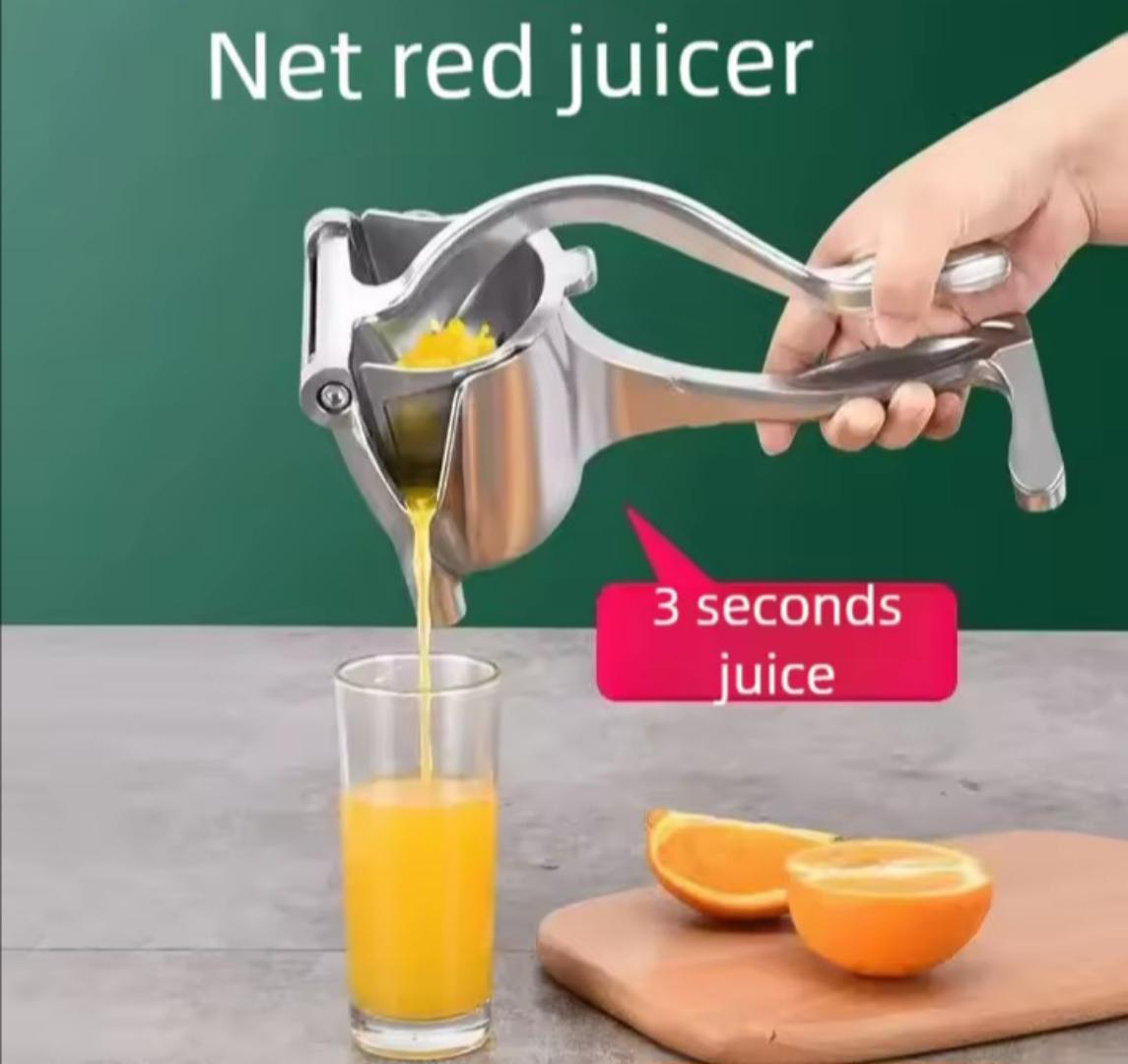 Aluminium manual juice squeezer, juicer Metallic manual juicer Manual Juice Squeezer Aluminum Alloy Hand Pressure Orange Juicer Pomegranate Lemon Squeezer Kitchen Accessories Fruit Tool.