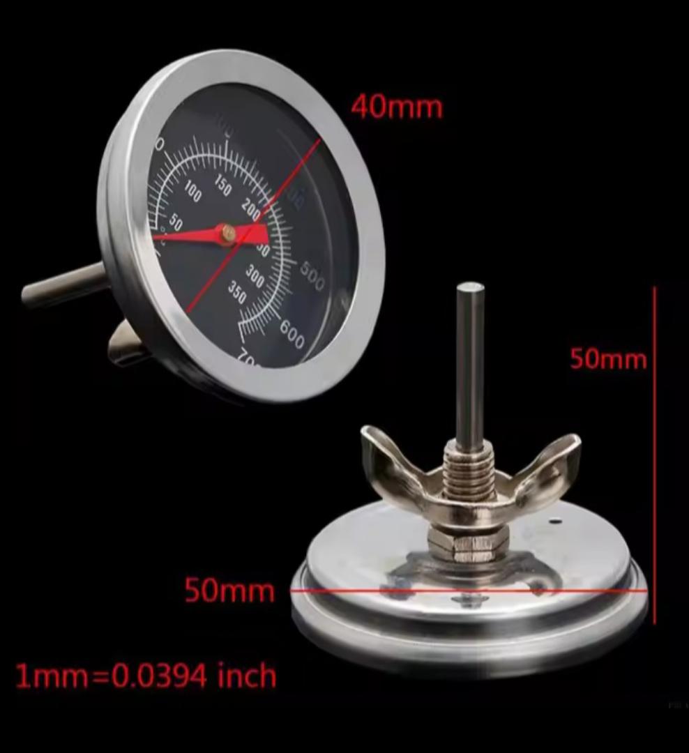 Oven thermometer This thermometer ranges from 100 degrees to 700 degrees Fahrenheit ( 50°C to 350°C) in cooking temperature Accurate, easy to use Barbecue BBQ Grill Thermometer Temp Gauge Outdoor Camp