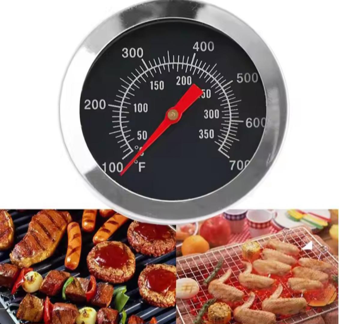Oven thermometer This thermometer ranges from 100 degrees to 700 degrees Fahrenheit ( 50°C to 350°C) in cooking temperature Accurate, easy to use Barbecue BBQ Grill Thermometer Temp Gauge Outdoor Camp