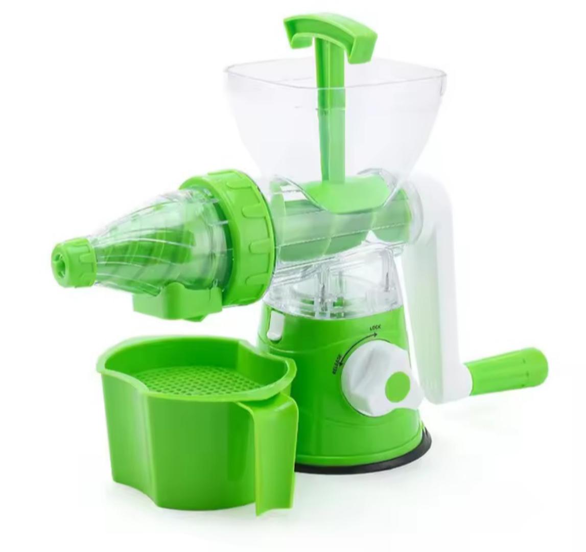 Manual Fruit Vegetable Juicer Multifunctional use: Juicer (celery/watermelon/wheatgrass/pear/apple juice, etc.) It can be used as an ice cream machine (put the fruit in the refrigerator for 3 hours an