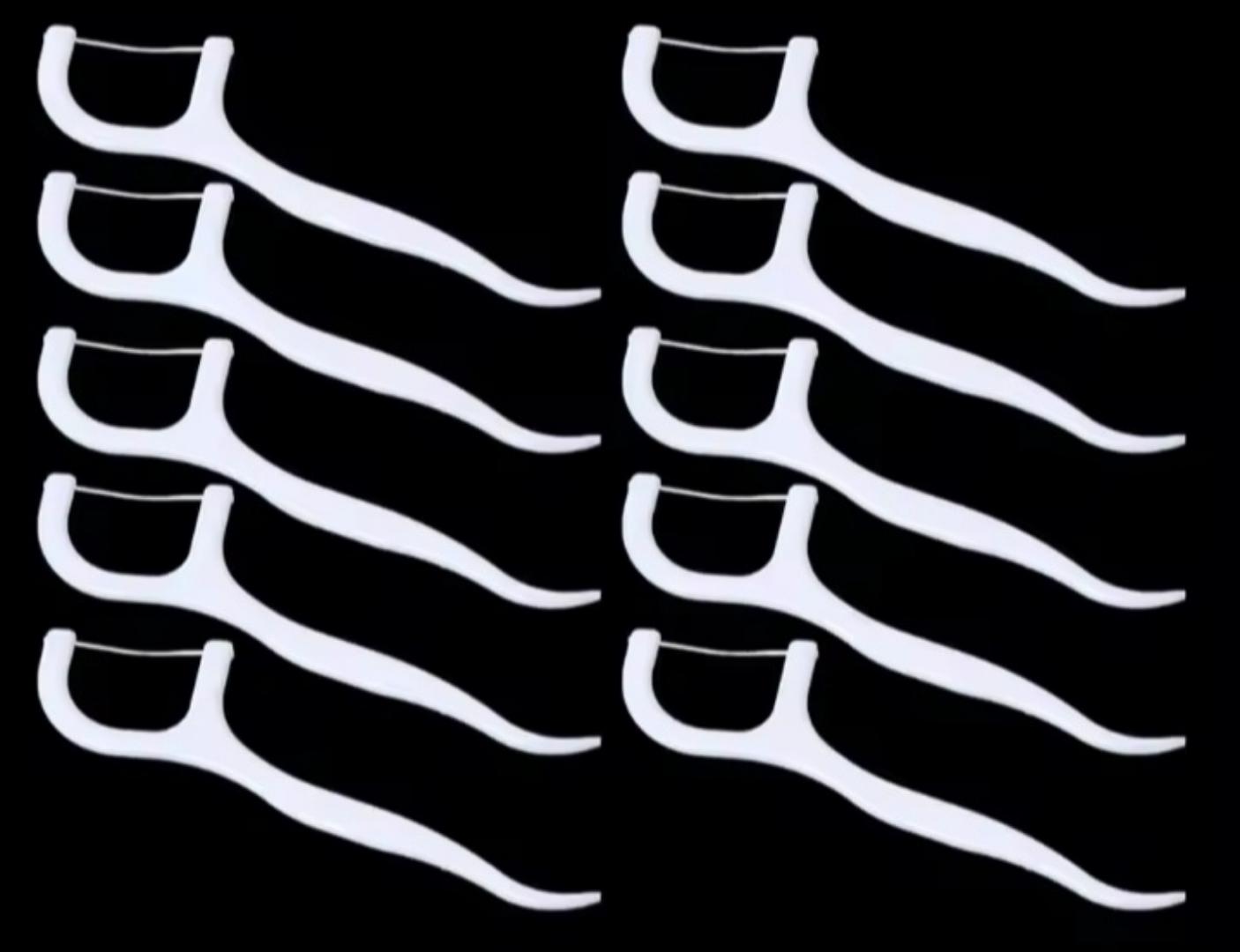 50 Dental Floss Flosser Picks Toothpicks Teeth Stick Tooth Cleaning Interdental Brush Dental Floss Pick Oral Hygiene Care.