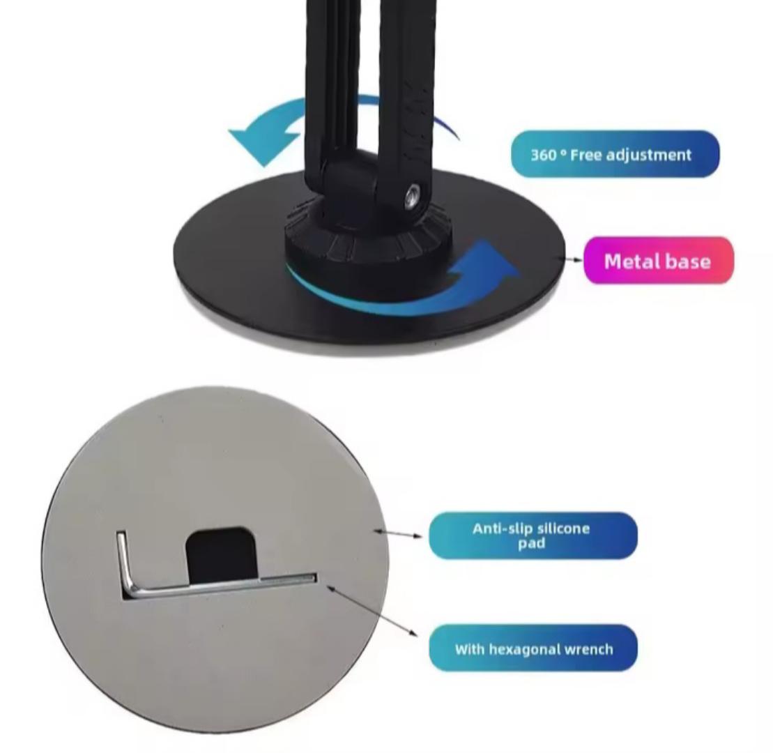 Rotating desktop phone holder and stand The bracket features a 360-degree rotating design, allowing you to adjust your device to any angle for optimal viewing and navigation experience.