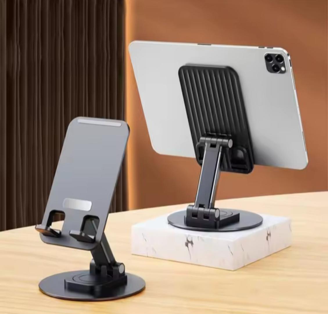 Rotating desktop phone holder and stand The bracket features a 360-degree rotating design, allowing you to adjust your device to any angle for optimal viewing and navigation experience.