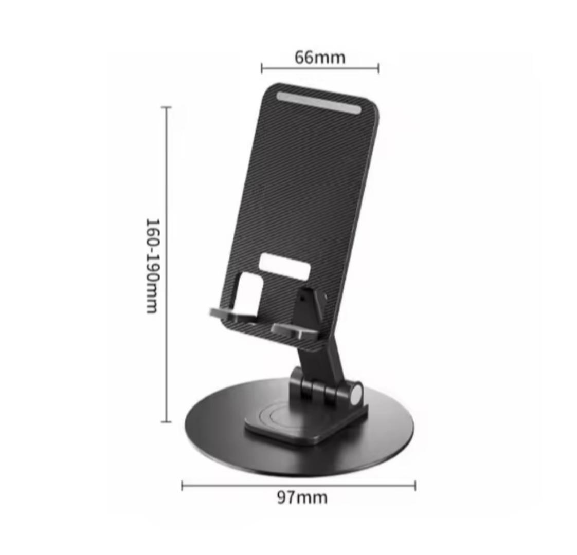 Rotating desktop phone holder and stand The bracket features a 360-degree rotating design, allowing you to adjust your device to any angle for optimal viewing and navigation experience.