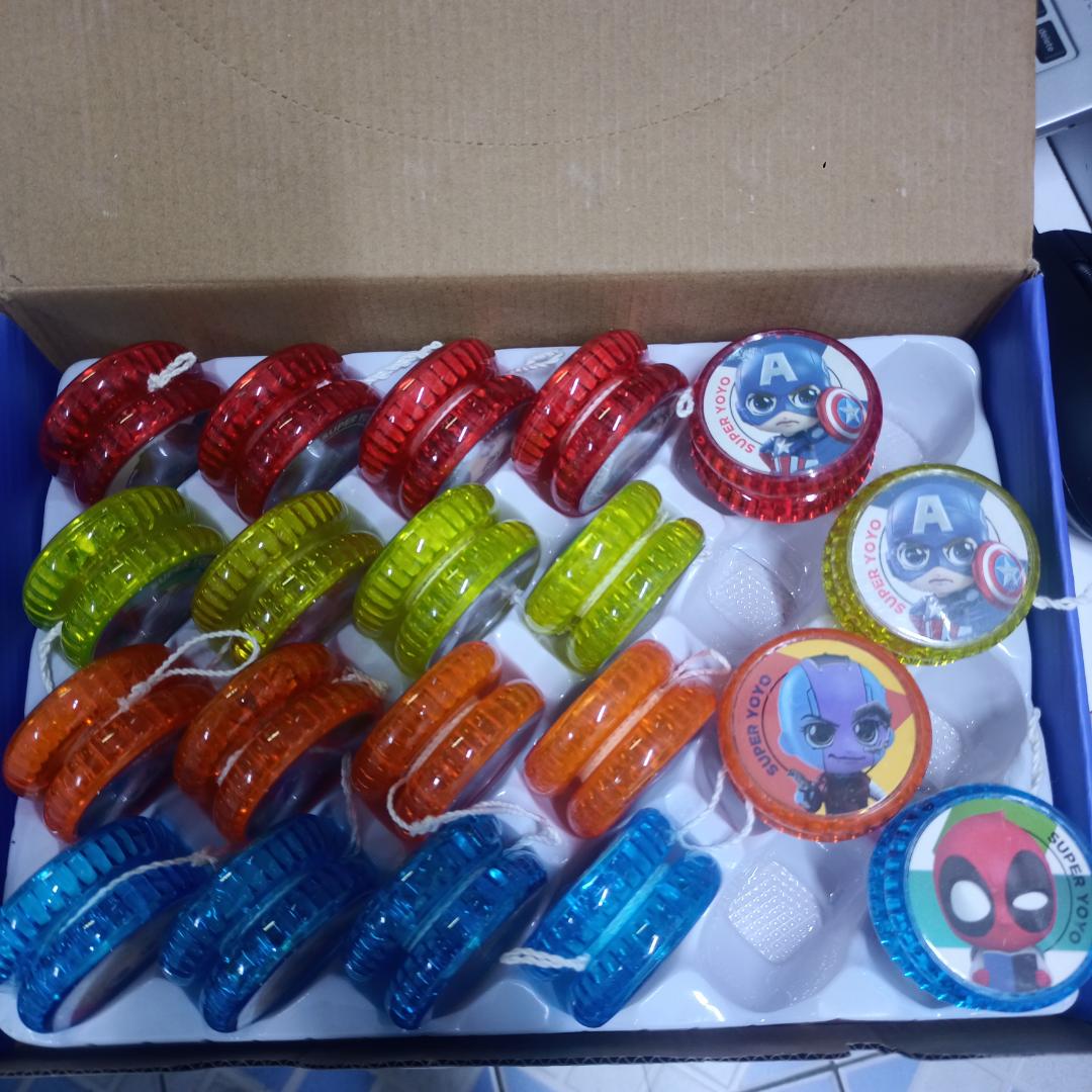 Cartoon Themed Yo-Yo Toy for Kids - LED Light Up, Durable Plastic, Fun Outdoor & Indoor Play
