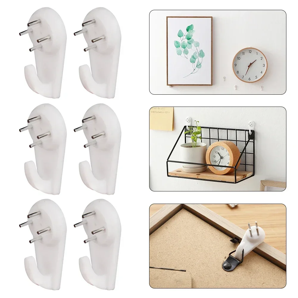 5pc Picture Hangers Hooks, Wall Hooks for Frames Clocks