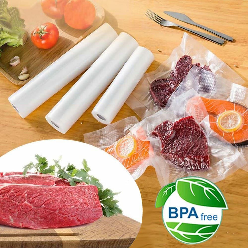 ✨ KEEP FOOD FRESH LONGER! Vacuum Sealer Rolls – BPA-Free & Food-Safe 🛒❄️

Upgrade your food storage with these BPA-Free Vacuum Sealer Rolls! Designed to keep your food fresh for up to 5X longer, thes