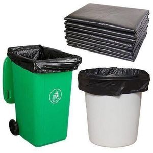 50Pcs/Set Black Large Size Garbage Bags.They are big enough hence ideal for accommodating big loads of wastes
NO TEARS or LEAKS - Trash bag liner is durable and designed to hold the toughest garbage w