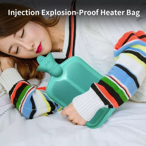 Thick Rubber Hot Water Bottle Bag For Hot&Cold Therapy/Pain Relief. Hot water bag/bottle for period pain
relief, heat therapy, hours of warmth and comfort
Has a lid to empty out the cold water
and ref