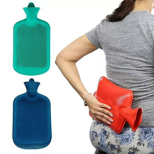 Thick Rubber Hot Water Bottle Bag For Hot&Cold Therapy/Pain Relief. Hot water bag/bottle for period pain
relief, heat therapy, hours of warmth and comfort
Has a lid to empty out the cold water
and ref