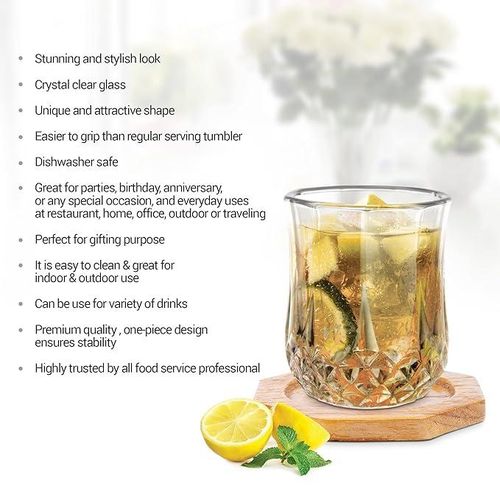 🥕🤑**Nice One Set Of 6pcs 310ML High Quality Glass Whiskey Glass Glassware Cup