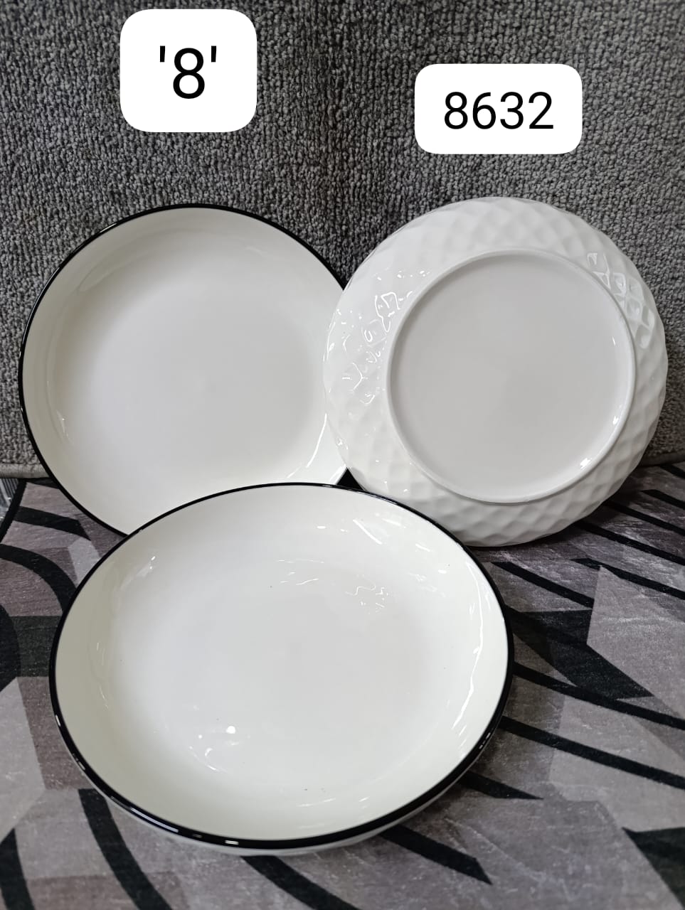 🌽PRICE OFFER 🥳🥳‼️‼️** 🥑ONLY ON KILIMALL🥑Concise 6Pcs Dinner Plates Ceramic white deep dinner plates.pack of 6 8-inch dining plates ,Made from 100 % ceramic material, exquisite style, lightweight