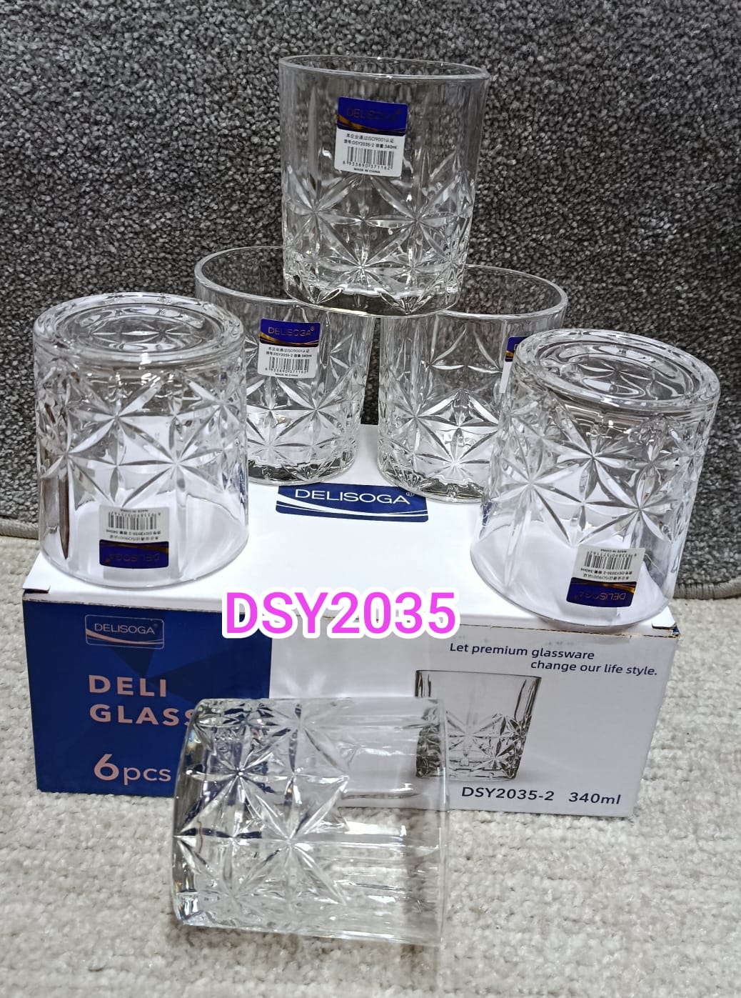 Upgrade your drinkware collection with this elegant 6-piece glass set, perfect for whiskey, juice, water, cocktails, soda, and everyday use. Stylish, durable, and ideal for any home or hospitality set