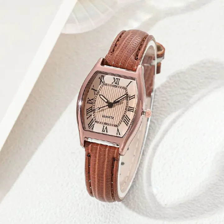Women's Watch Antique Leather Strap Wristwatch Women Quartz Watches Luxury Retro Clock Gift