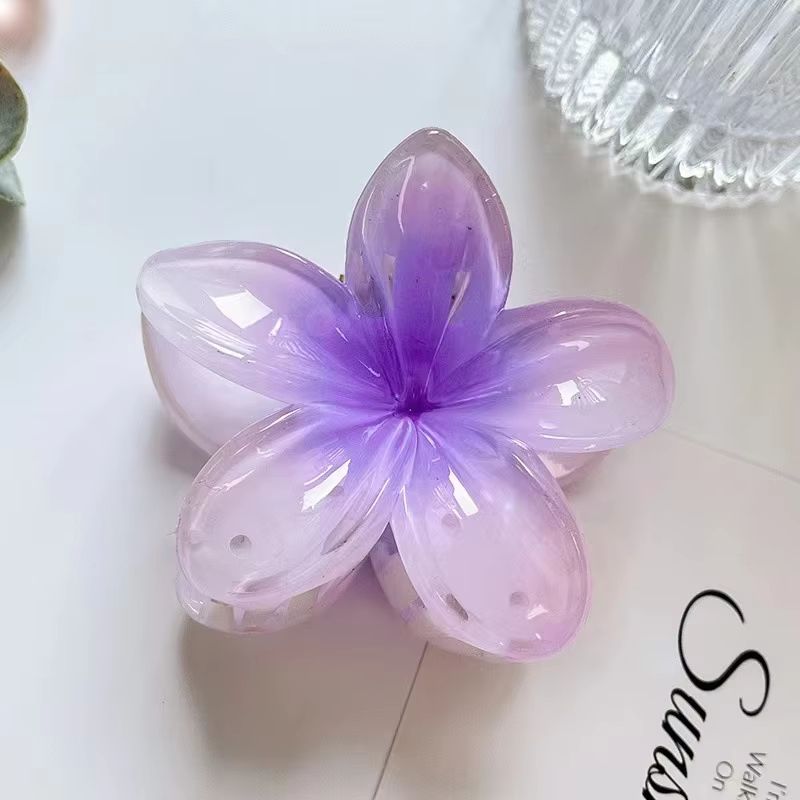 Gradient Flower Hair Accessories Set Beach Style Hairpins Flower Claw Clips Summer Flower Hairpins Hawaiian Style hairclip