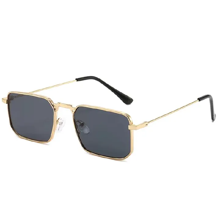 High Quality Rectangle Sunglasses Women Metal Frame Glasses Vintage Brand Square Sun Glasses for Men Shades Female Eyewear