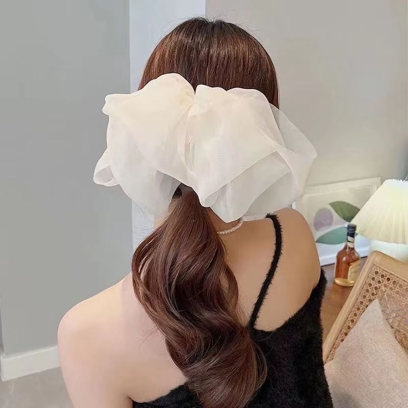 New Bow Hairpin for Women Cute Satin Fabric HairClip Korean Chiffon Ponytail Oversized Multilayer Hairpin Hair Accessories hair decorations