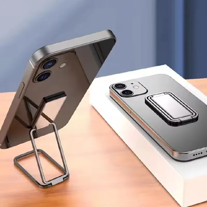 Phone Ring Holder for iPhone Pro Xiaomi Finger Kickstand 360 Degree Rotation Metal Cell Phone Ring Grip Foldable Cellphone Stand