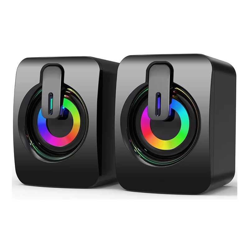HIFI Stereo Microphone Audio PC Speaker USB Wired Caixa De Som with LED Light for Desktop Computers