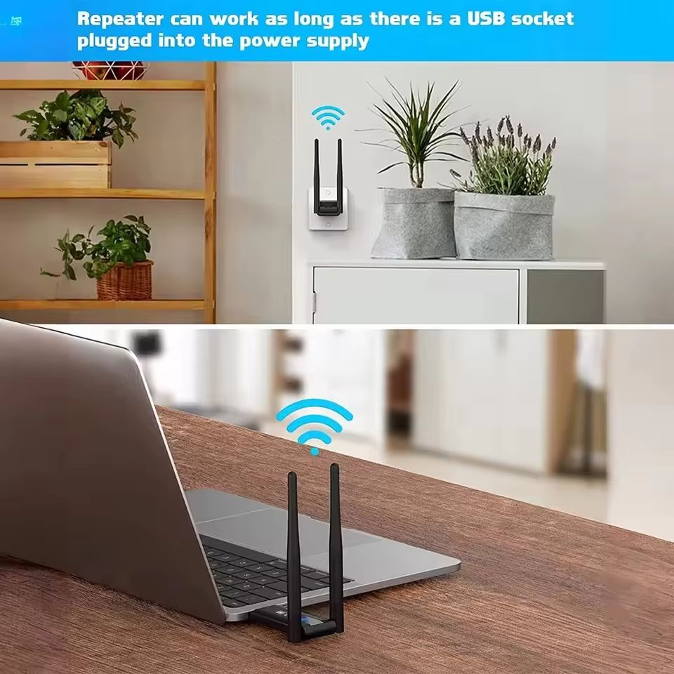 300Mbps 2.4G USB Wireless WiFi Repeater Extender Router WiFi Signal Amplifier Booster Long Range Wi-Fi Repeater Access Point