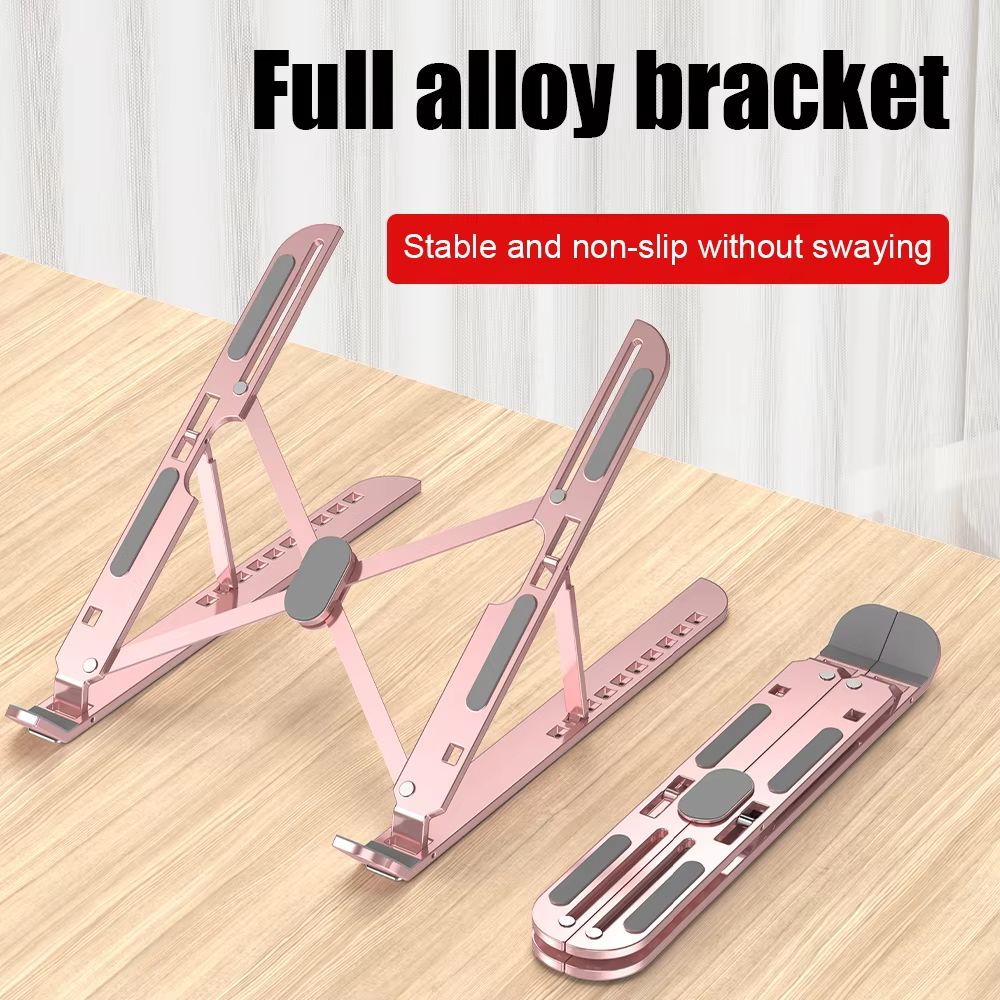 Aluminum Alloy Laptop Holder Stand Adjustable Foldable Portable for Notebook Computer Bracket Lifting Cooling Holder Non-slip