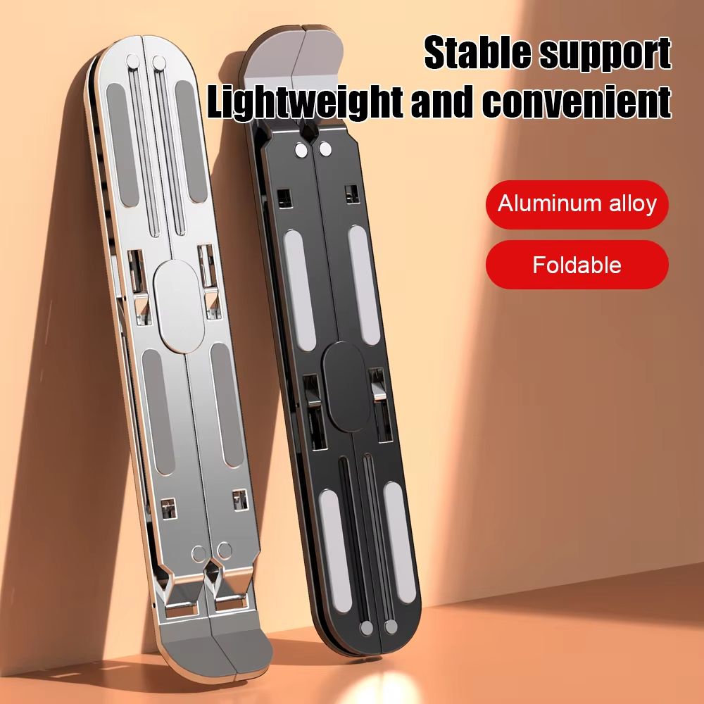 Aluminum Alloy Laptop Holder Stand Adjustable Foldable Portable for Notebook Computer Bracket Lifting Cooling Holder Non-slip
