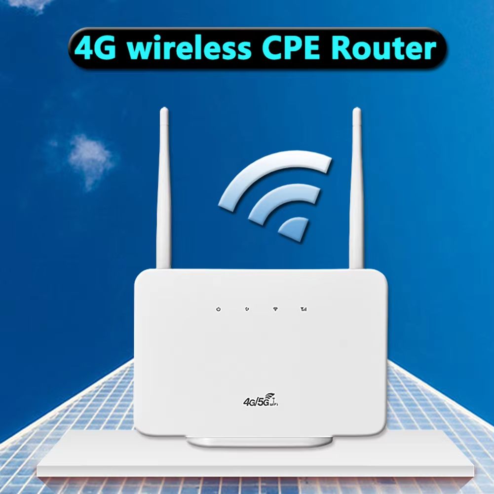 4G LTE CPE Router Modem External Antenna 4G Router Wireless Modem with Sim Card Slot EU Plug for Home Travel Work