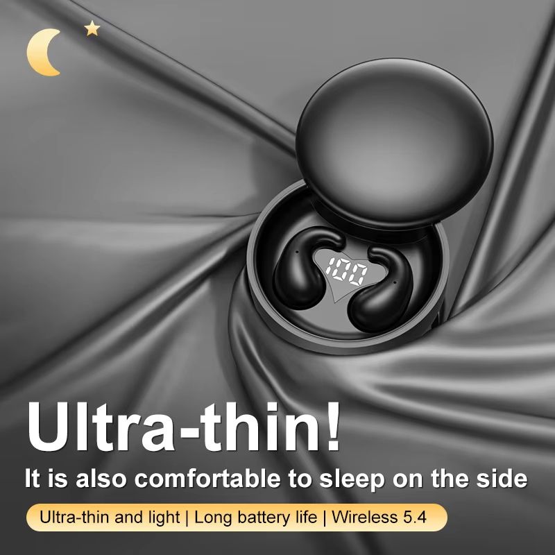 SK28 Ultra-thin Sleeping Headphones 5.4 Wireless Bluetooth Headset Invisible Earbuds Hidden In Ear Sports Earphones Waterproof