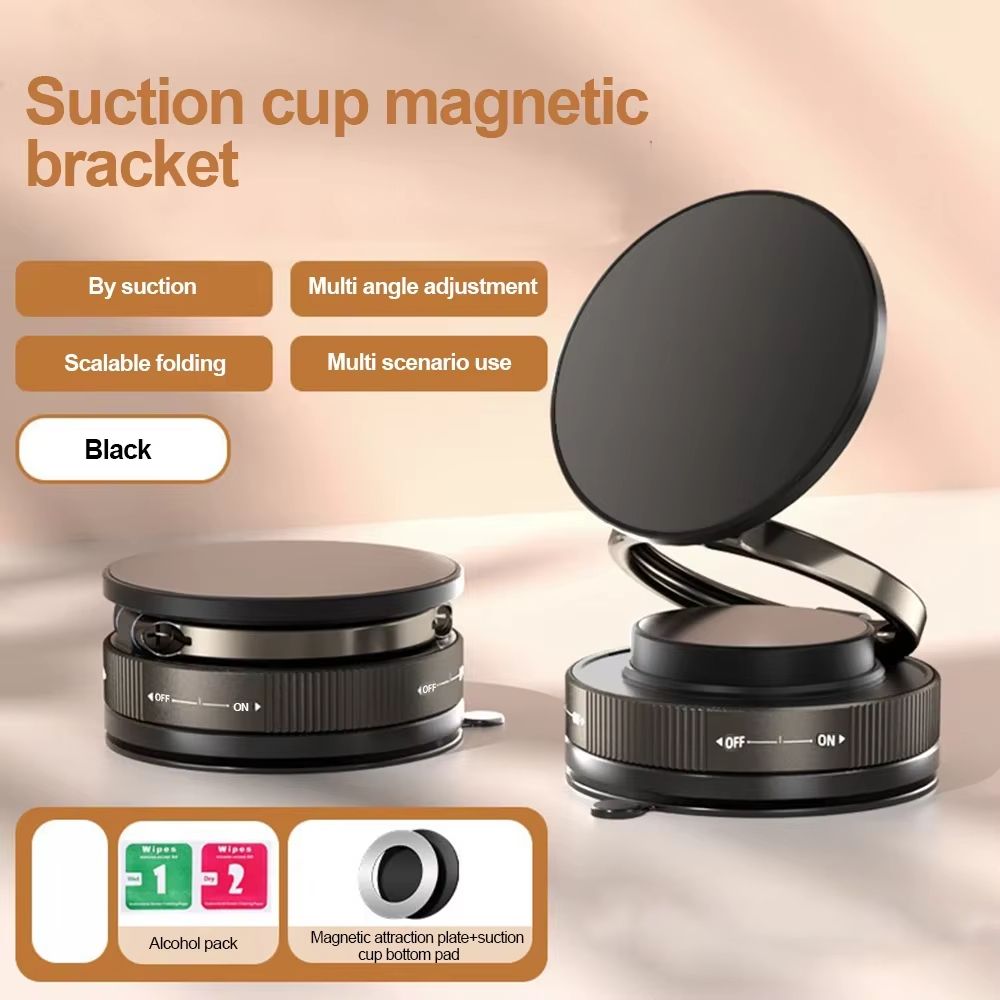 Newest 360 Degree Rotating Magnetic Mobile Phone Holder Vacuum Suction Cup Strong Magnetic Adsorption Car Phone Stand