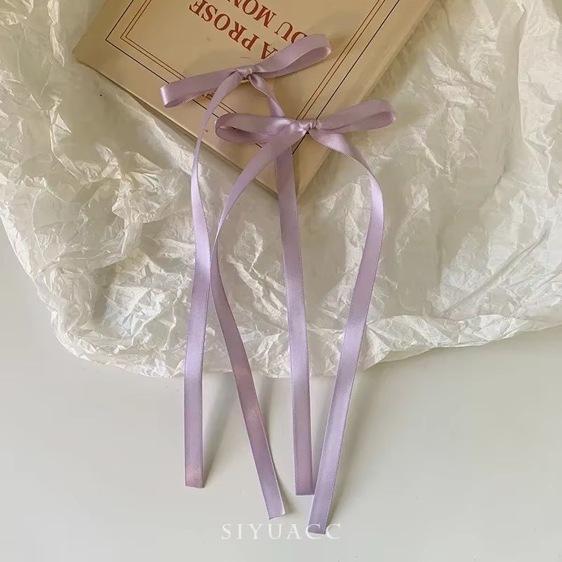 2pcs Braided Bows Hair Clips Ribbons Double Ponytails Ultra Cute Headwear Trendy Fashionable Korean Style Sweet Long Hairpins