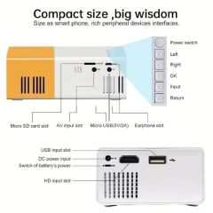 2025 Smart Projector 1000 Lumens, WiFi 6 Bluetooth 5.3, Android 12 with Auto Focus, 4K HD for Home Theater & Outdoor Camping