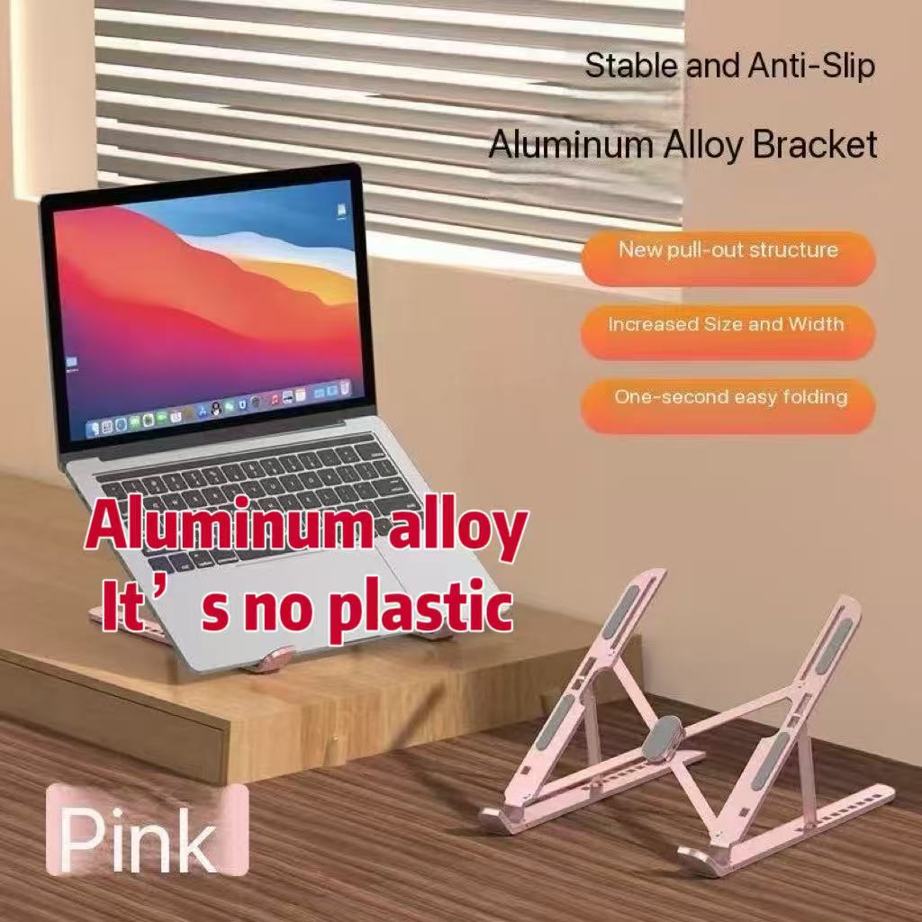 Aluminum Alloy Laptop Holder Stand Adjustable Foldable Portable for Notebook Computer Bracket Lifting Cooling Holder Non-slip
