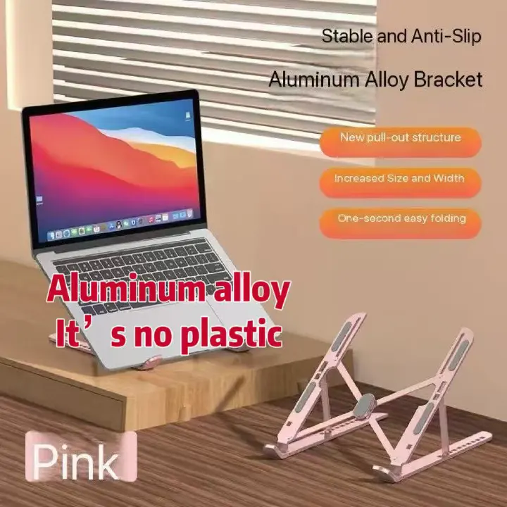 Aluminum Alloy Laptop Holder Stand Adjustable Foldable Portable for Notebook Computer Bracket Lifting Cooling Holder Non-slip