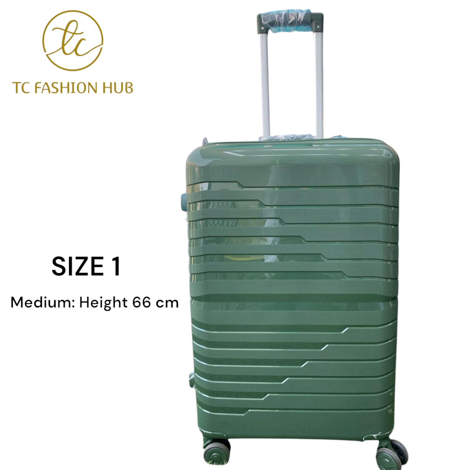 SIZE 30" MEDIUM, UNBREAKABLE RUBBER SUITCASE – Jungle Green, Lightweight, Durable, Scratch-Resistant, 360° Wheels, TSA Lock, Anti-Theft Zipper, Waterproof, and Spacious for Secure, Hassle-Free Travel.